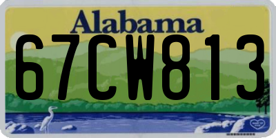AL license plate 67CW813