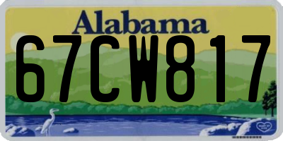 AL license plate 67CW817