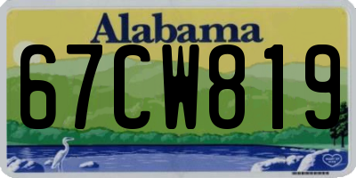 AL license plate 67CW819