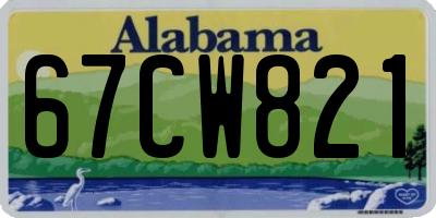 AL license plate 67CW821