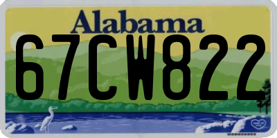 AL license plate 67CW822
