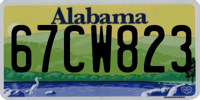 AL license plate 67CW823