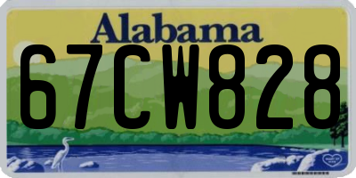 AL license plate 67CW828
