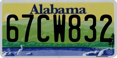 AL license plate 67CW832