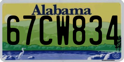AL license plate 67CW834