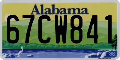 AL license plate 67CW841