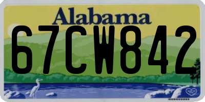 AL license plate 67CW842