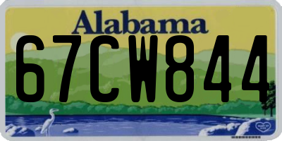 AL license plate 67CW844