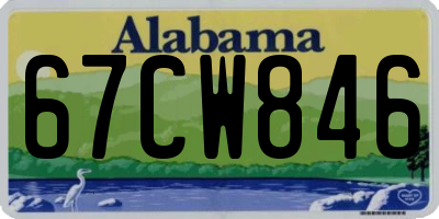 AL license plate 67CW846
