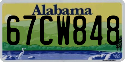 AL license plate 67CW848