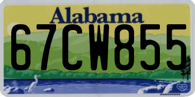 AL license plate 67CW855