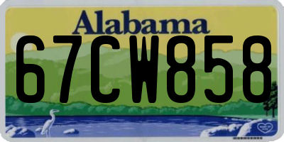 AL license plate 67CW858