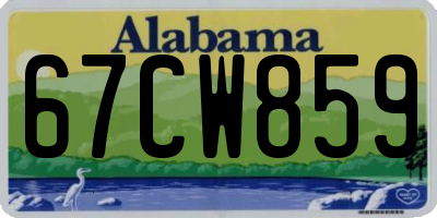 AL license plate 67CW859