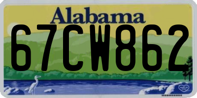 AL license plate 67CW862