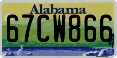 AL license plate 67CW866