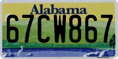 AL license plate 67CW867
