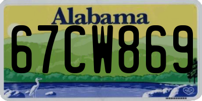 AL license plate 67CW869