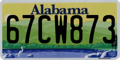 AL license plate 67CW873