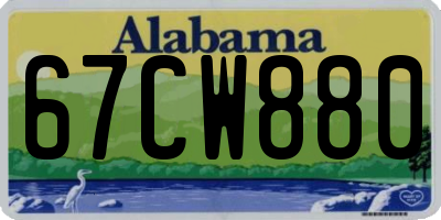 AL license plate 67CW880