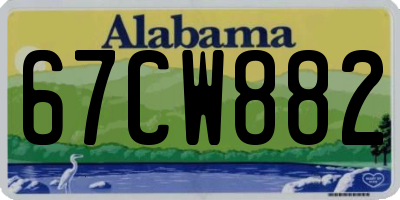 AL license plate 67CW882