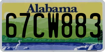 AL license plate 67CW883