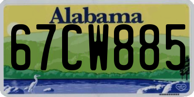 AL license plate 67CW885