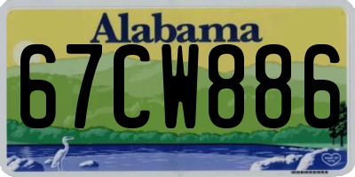 AL license plate 67CW886