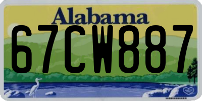 AL license plate 67CW887