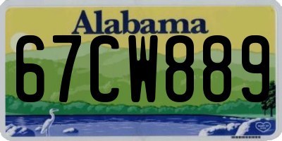 AL license plate 67CW889