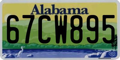 AL license plate 67CW895