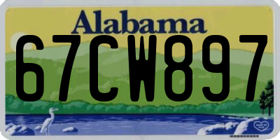 AL license plate 67CW897
