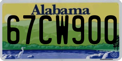 AL license plate 67CW900