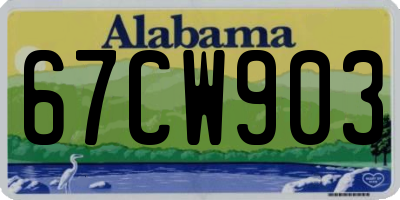 AL license plate 67CW903