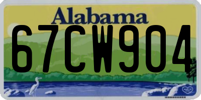 AL license plate 67CW904