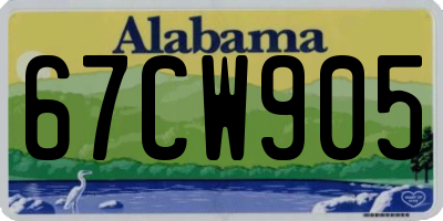 AL license plate 67CW905