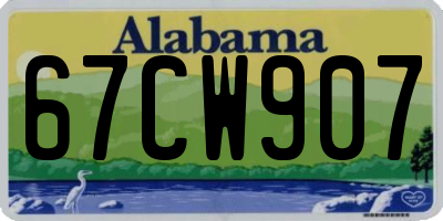 AL license plate 67CW907