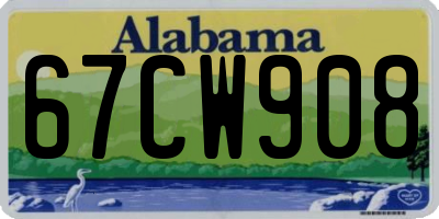 AL license plate 67CW908