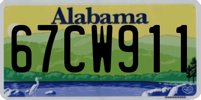 AL license plate 67CW911