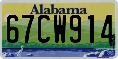 AL license plate 67CW914