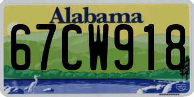 AL license plate 67CW918