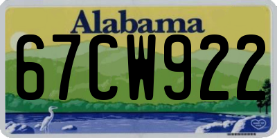 AL license plate 67CW922