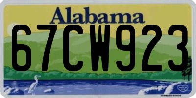 AL license plate 67CW923