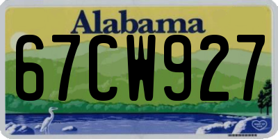 AL license plate 67CW927