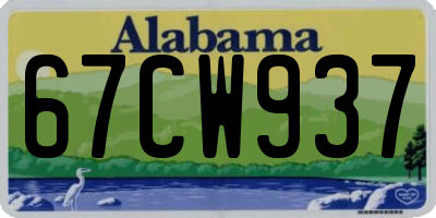 AL license plate 67CW937