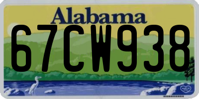AL license plate 67CW938