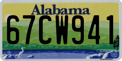 AL license plate 67CW941