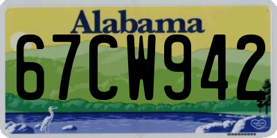 AL license plate 67CW942