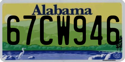 AL license plate 67CW946
