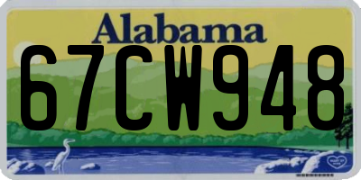 AL license plate 67CW948