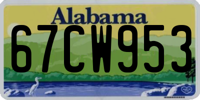 AL license plate 67CW953